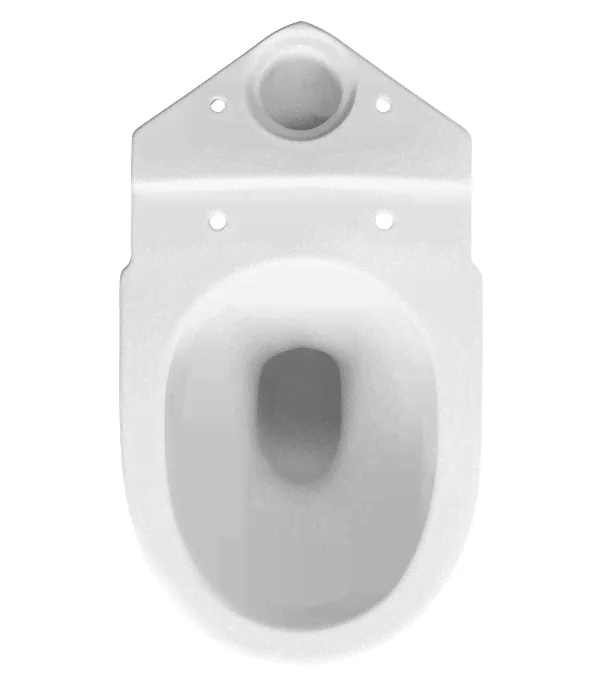 Унитаз строительный GESSO Home de luxe W101/W102 с косым выпуском без бачка, Белый