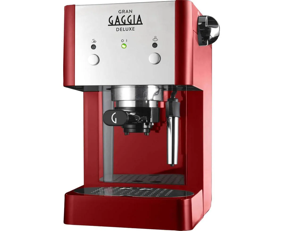 Кофеварка рожковая Gran De Luxe red, красная, металл/пластик, Gaggia-0