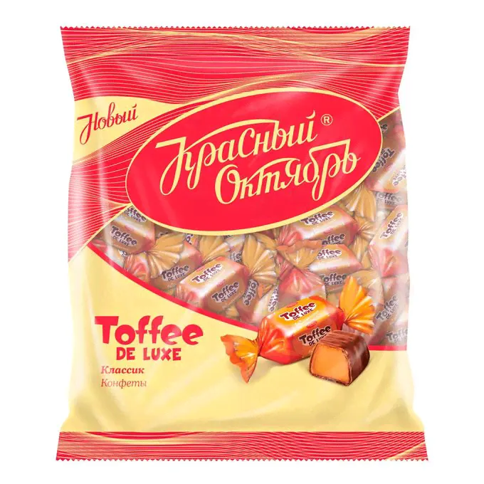 Конфеты шоколадные Красный Октябрь Toffee De Luxe Классик 250 г-0