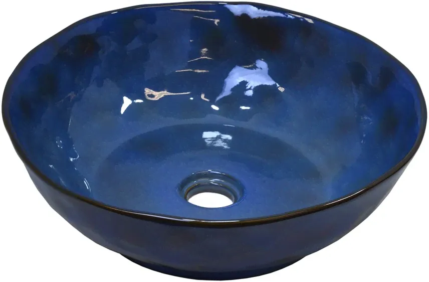 Раковина Bronze de Luxe Salamander 2000 круглая, цвет синий-4