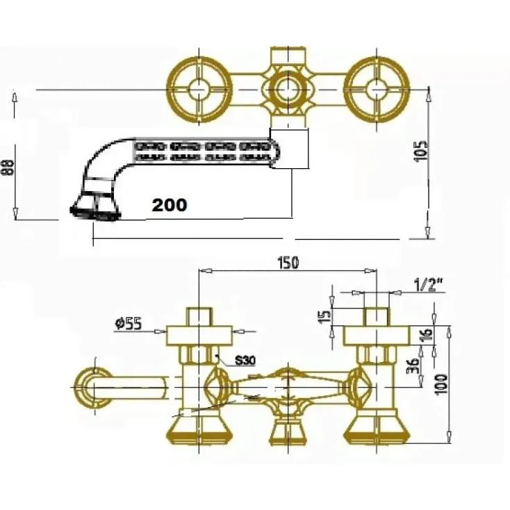 Душевая система Bronze De Luxe Royal 10121PR-2