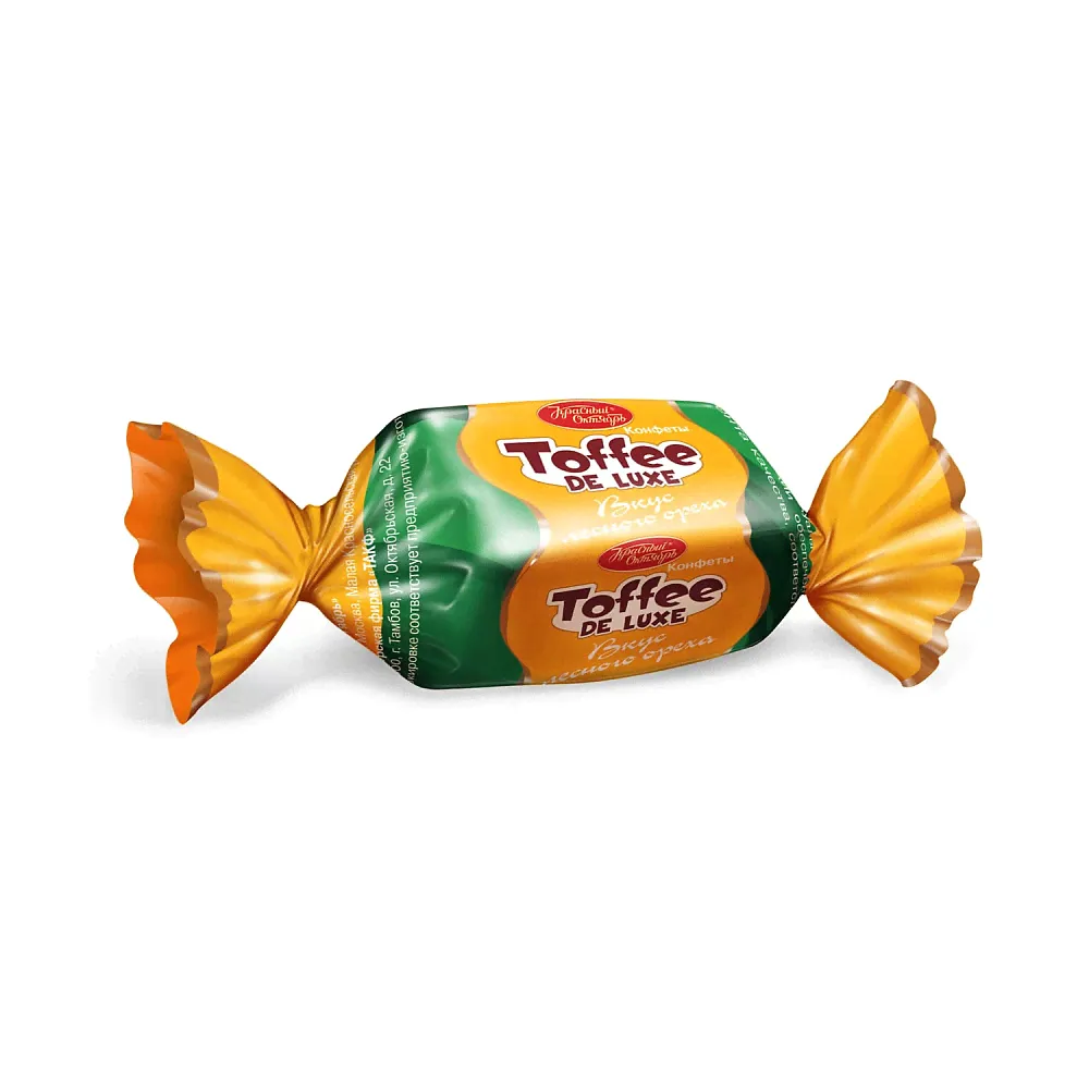 Конфеты TOFFEE DE LUXE со вкусом лесного ореха, Красный Октябрь