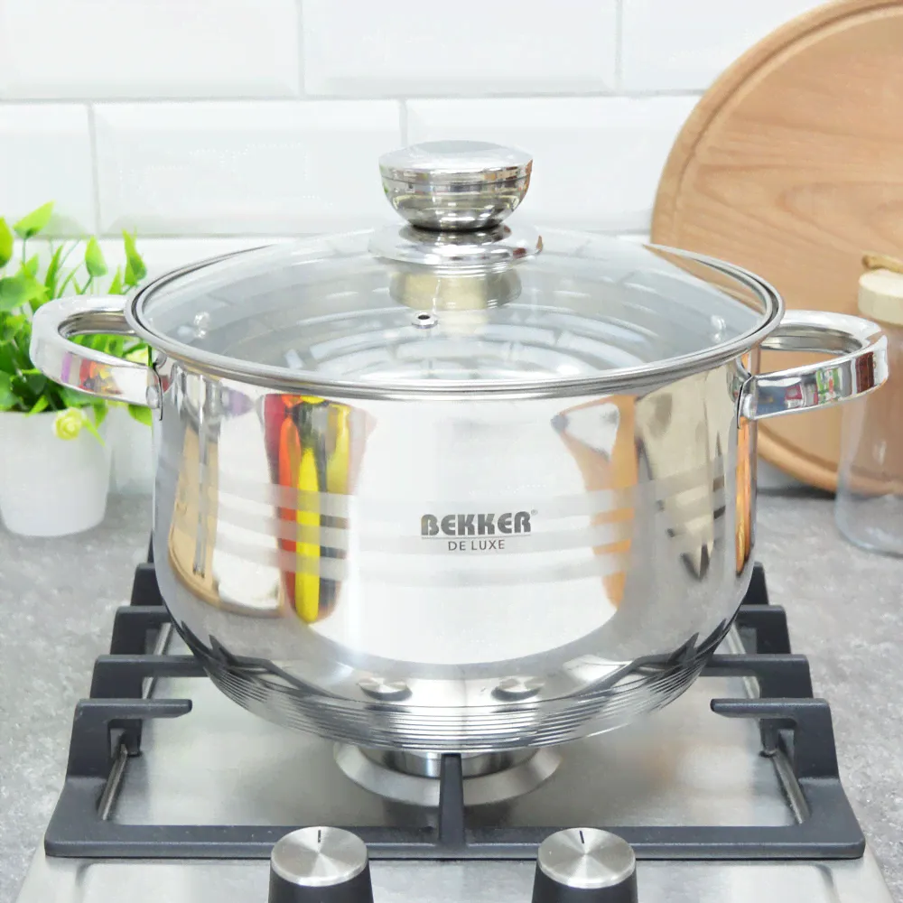 Кастрюля 6,1л нерж DE LUXE BK-1760