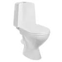 Унитаз-компакт Меркурий GESSO Home de Luxe напольный косой выпуск 620X350X790мм белый W102 (Новый товар)