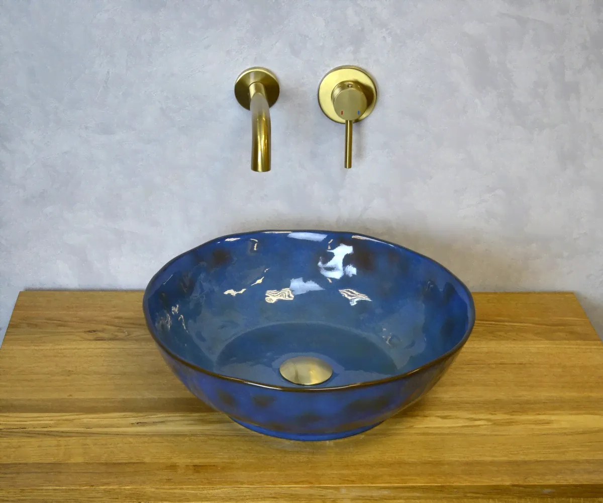 Раковина Bronze de Luxe Salamander 2000 круглая, цвет синий-2
